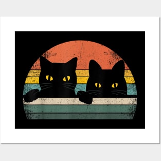 Two Cats Retro Posters and Art